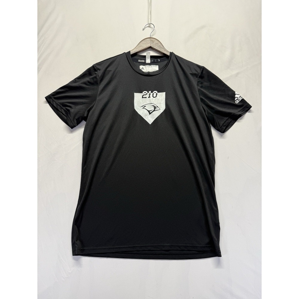Adidas 210 Baseball T-shirt Mens Large Black Performance Athletic Short Sleeve‎